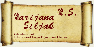 Marijana Šiljak vizit kartica